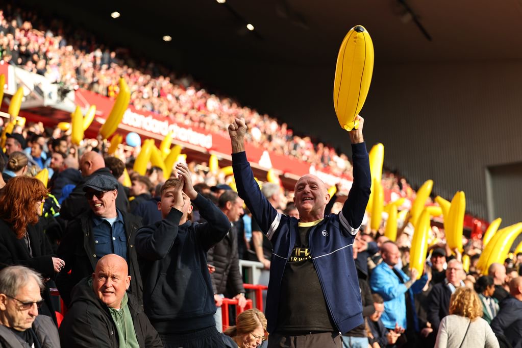 Man City fans’ inflatable bananas explained after defiant message to Liverpool taunts