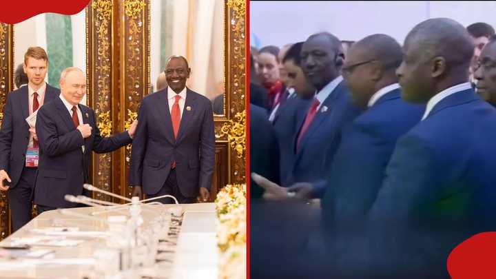 Video of William Ruto, Other African Presidents Lining Up to Get Ice Cream from Putin Emerges