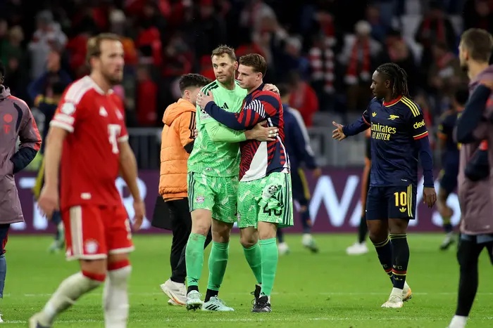 Arsenal stage late comeback to hold Bayern Munich in the Champions League