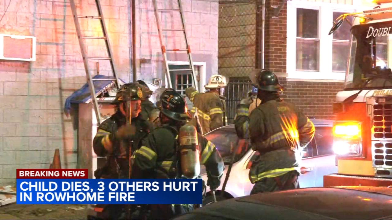 Child dies, 3 others injured after rowhome fire in Fairhill