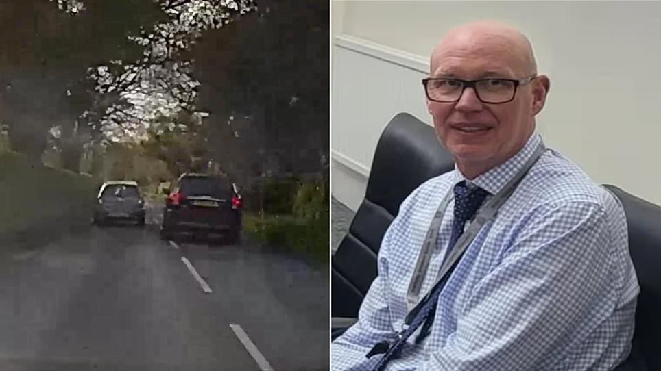 Court shown moment ‘murderer’ overtakes ‘before hitting headteacher’