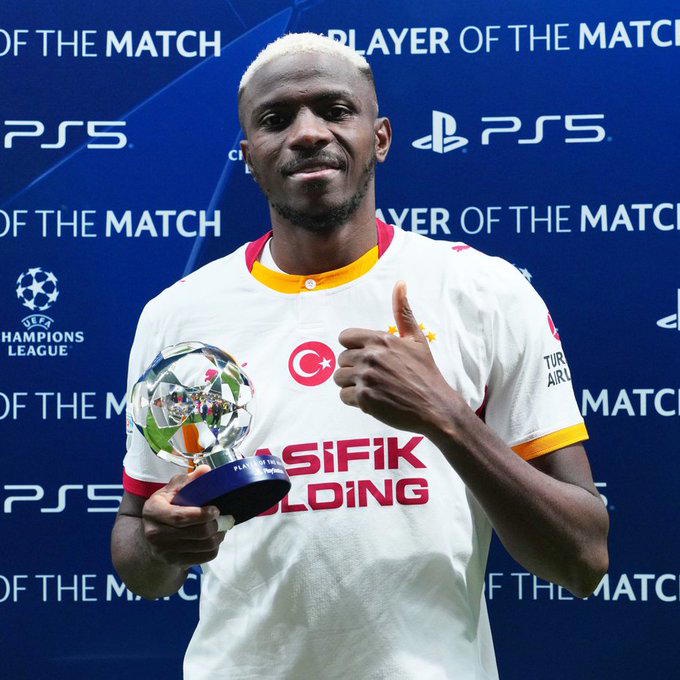 UCL: Osimhen Fires Galatasaray To First Win As Lille Suffer Defeat