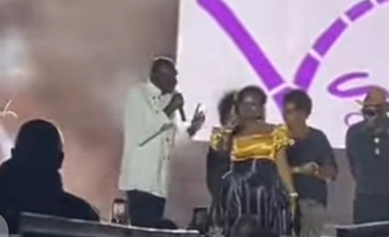 Fred Machoka Instructs Security to Eject Gloria Orwoba from Stage During His Anniversary Celebrations
