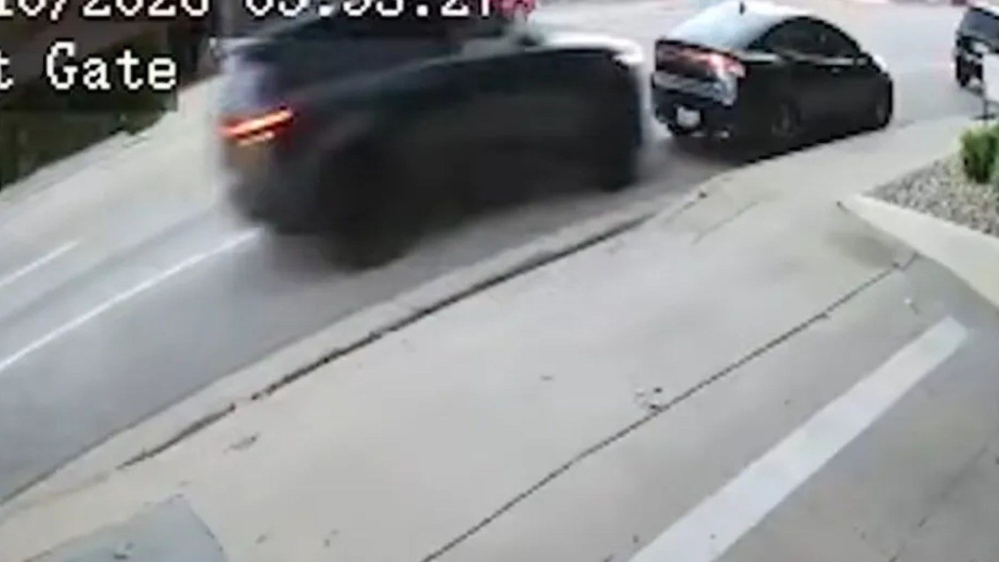 Horrifying moment teen driver slams into parked car at 50mph killing famed chef who was sleeping in vehicle