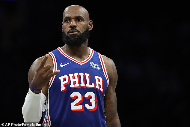 NBA fans finally get taste of LeBron James in 76ers uniform as legend makes preseason debut for new team