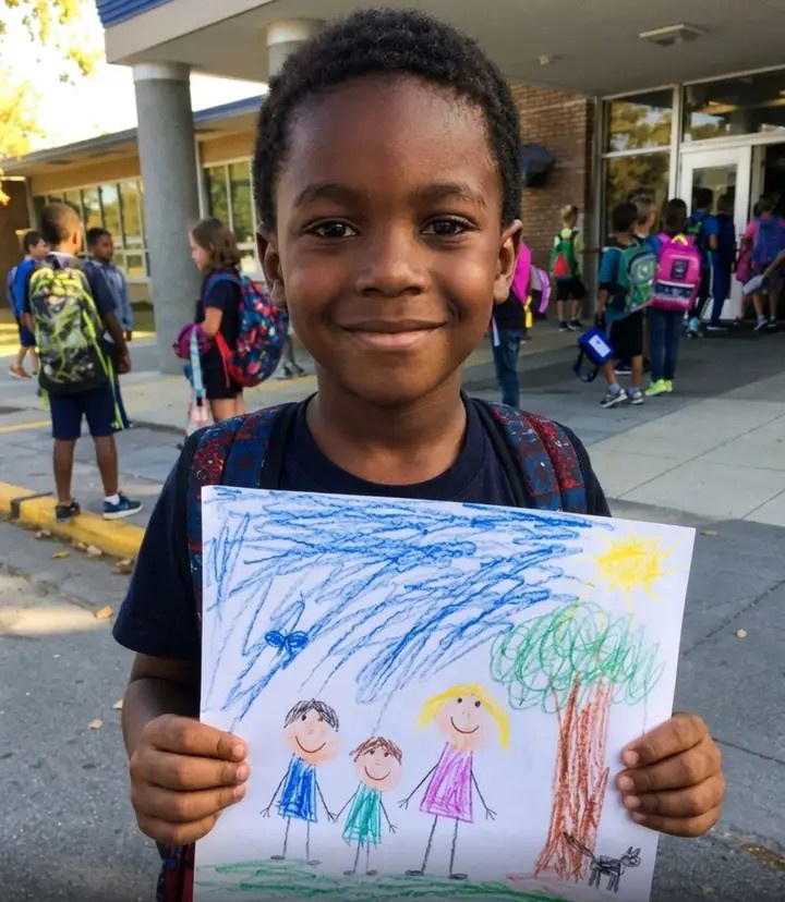 6-Year-Old Boy Kept Drawing the Same Woman for Months, Leaving His Teacher Curious