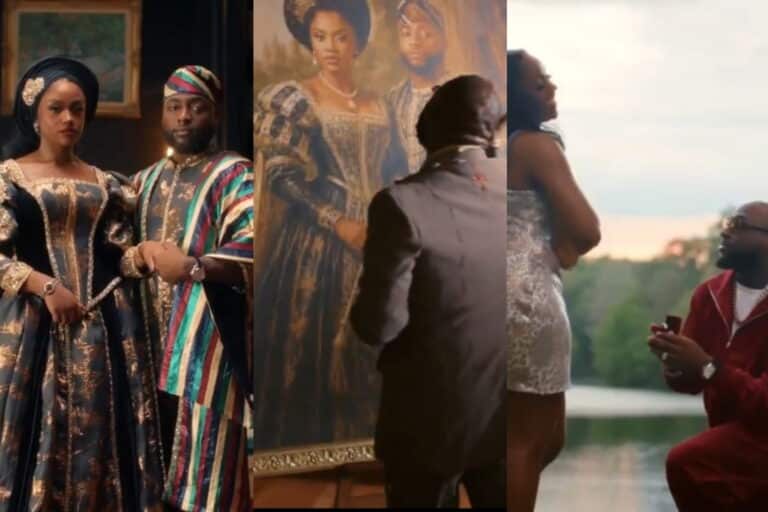 Davido Features Chioma in New Music Video, Re-Proposes to Her