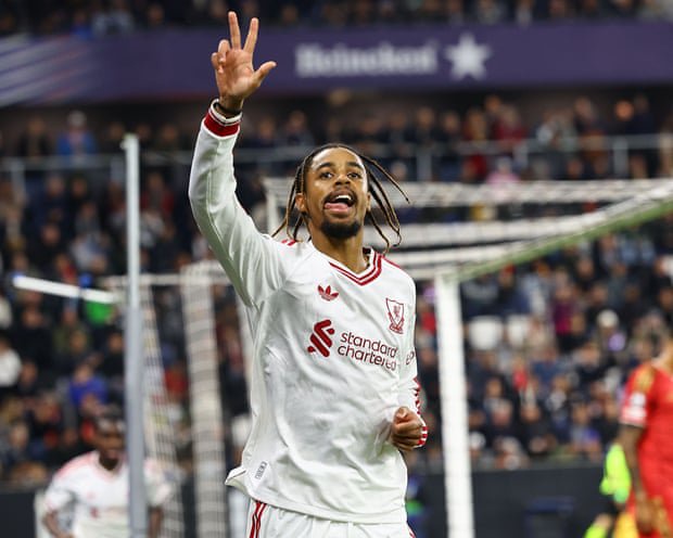 Bradley Barcola’s clinical hat-trick inspires Liverpool to 6-3 rout of Lask