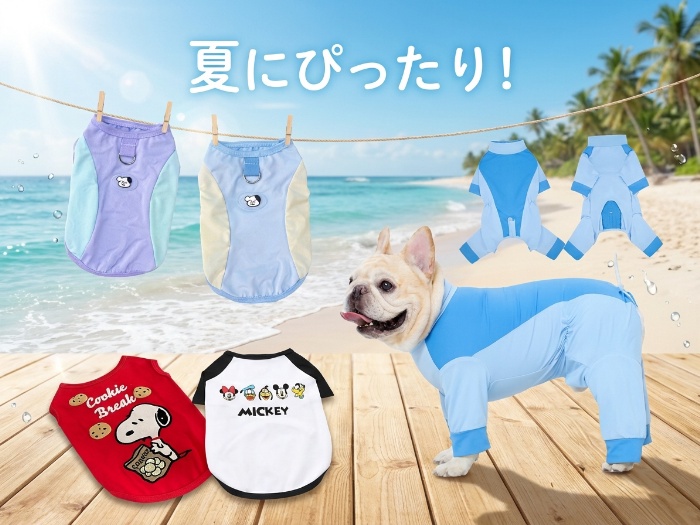 愛犬と一緒におしゃれを楽しもう！夏のペットウェア特集