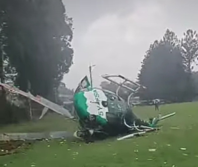 Concern After Chopper Crashes During Take Off in Kericho (Photos)