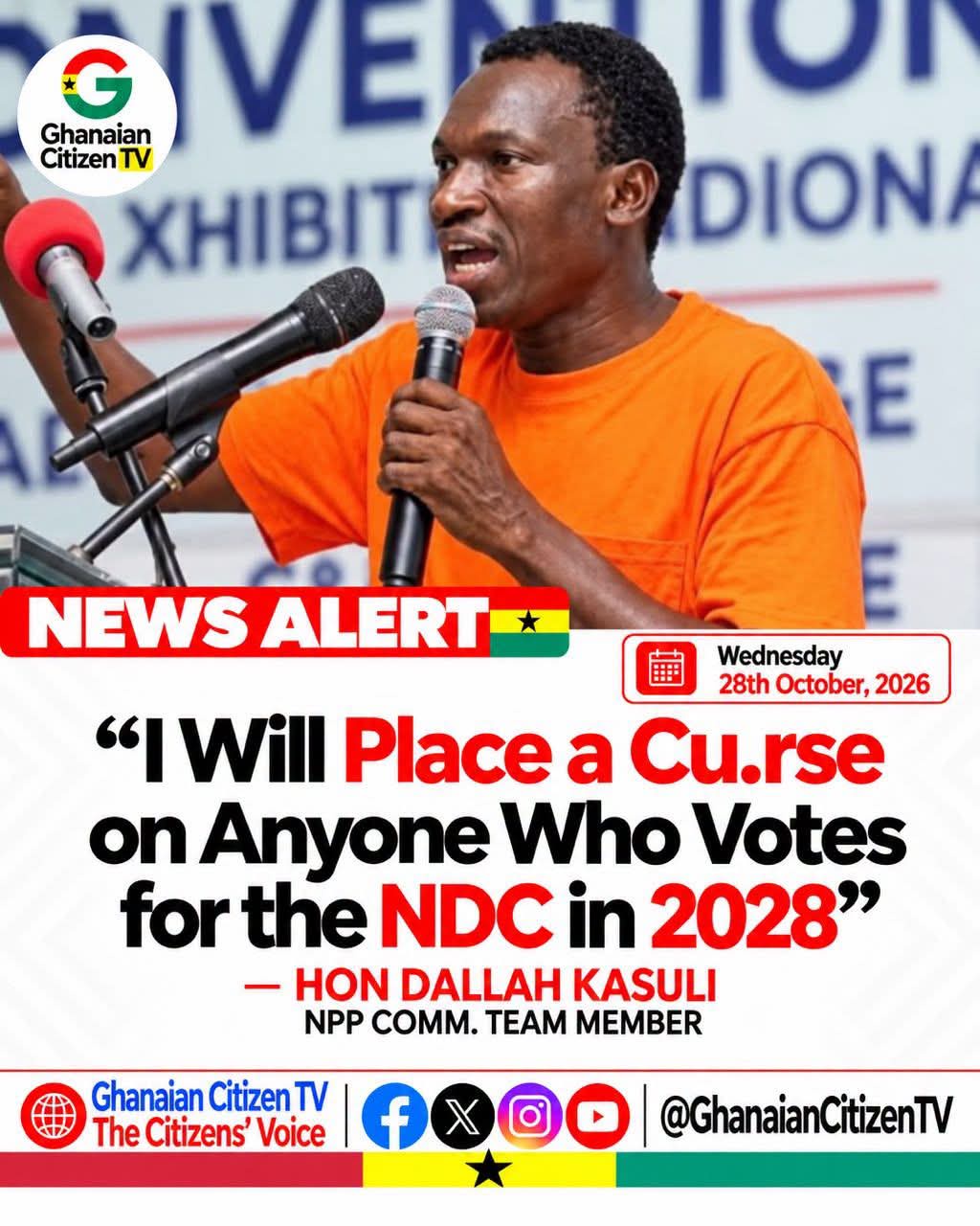 NPP Communicator Allegedly Threatens to Curse Anyone Who Votes for NDC in 2028