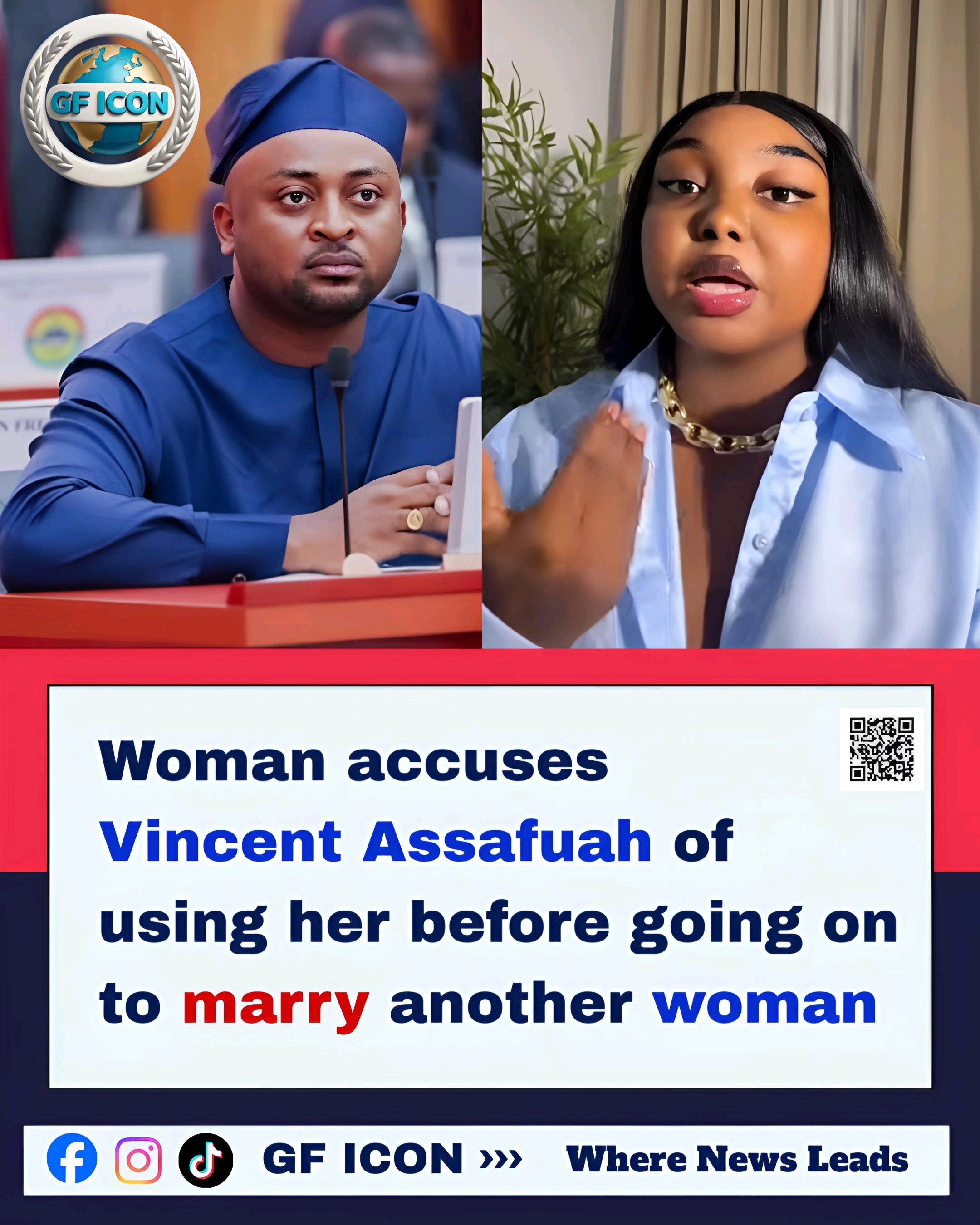 Woman accuses Vincent Assafuah of using her before going on to marry another woman