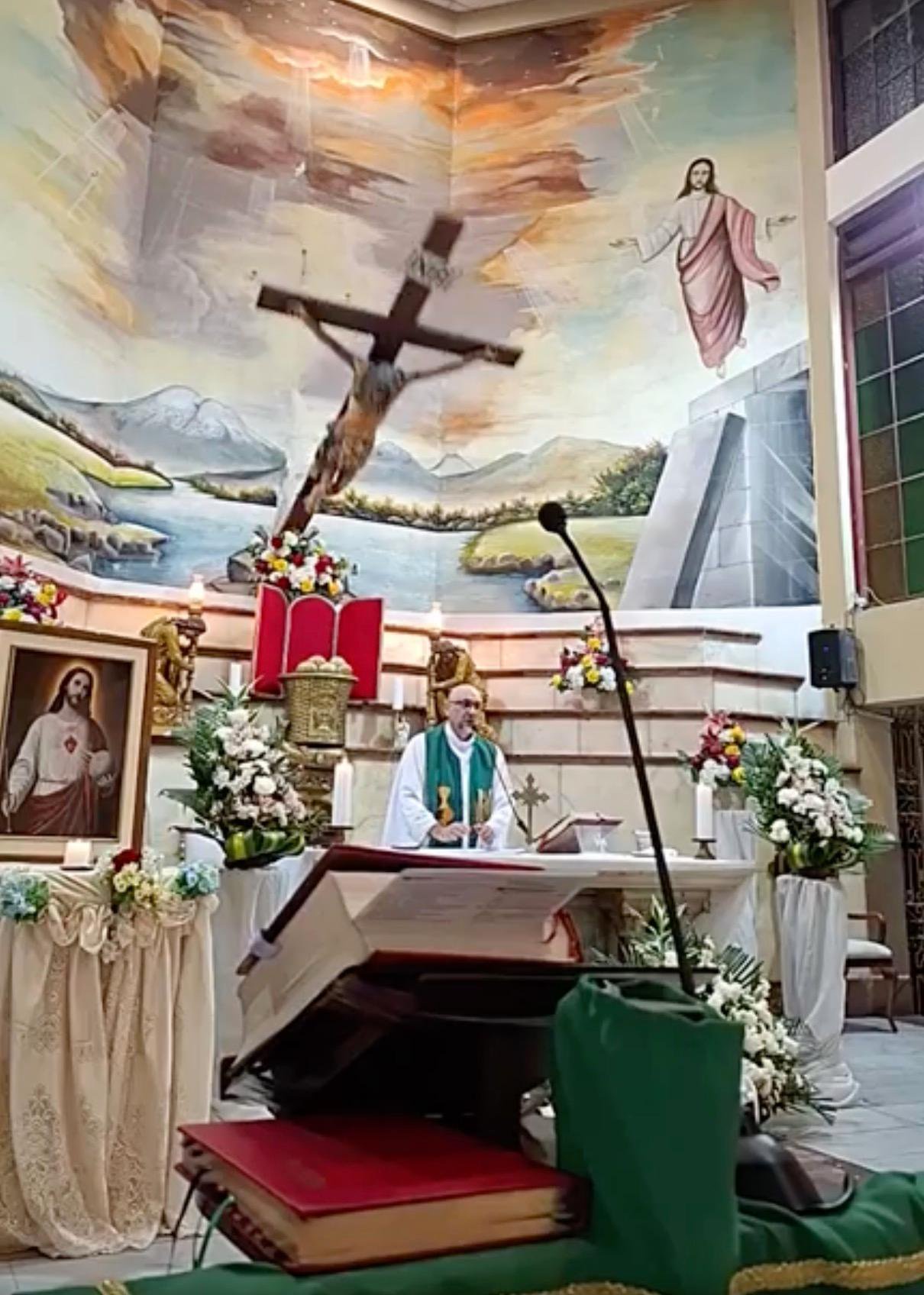 Priest killed by falling crucifix during sermon on fragility of life