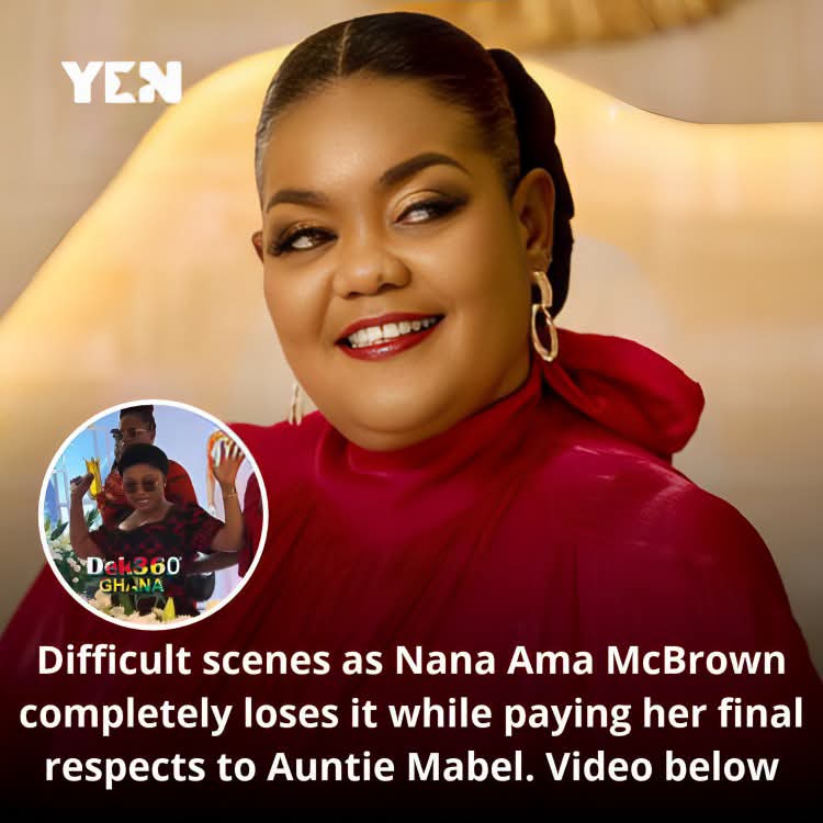 Nana Ama McBrown Breaks Down in Tears at Auntie Mabel’s Funeral