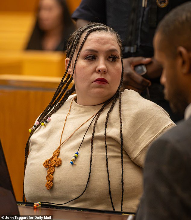 Murderess unveils frightful makeover complete with cornrows and crochet crucifix as she’s imprisoned for life for drugging and killing three men