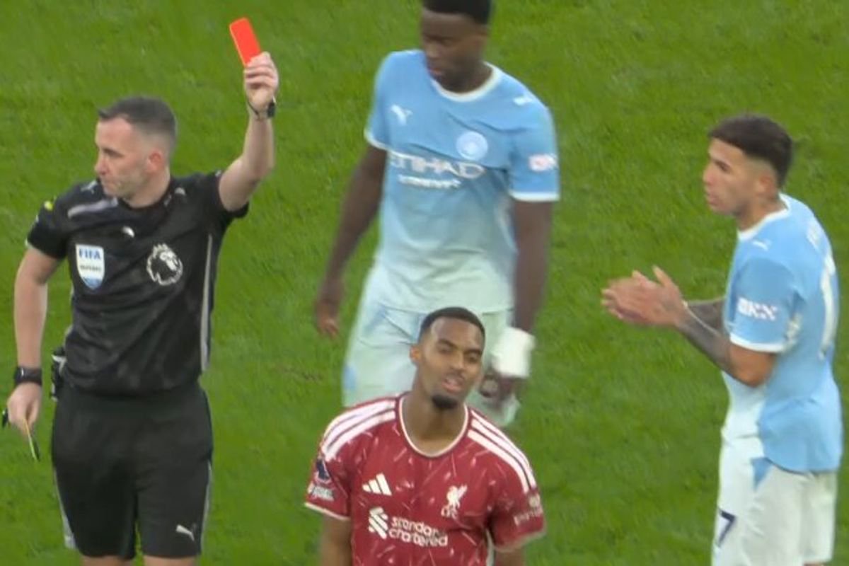 Man City receive clear verdict on Ryan Gravenberch red card as Liverpool stunned at Anfield