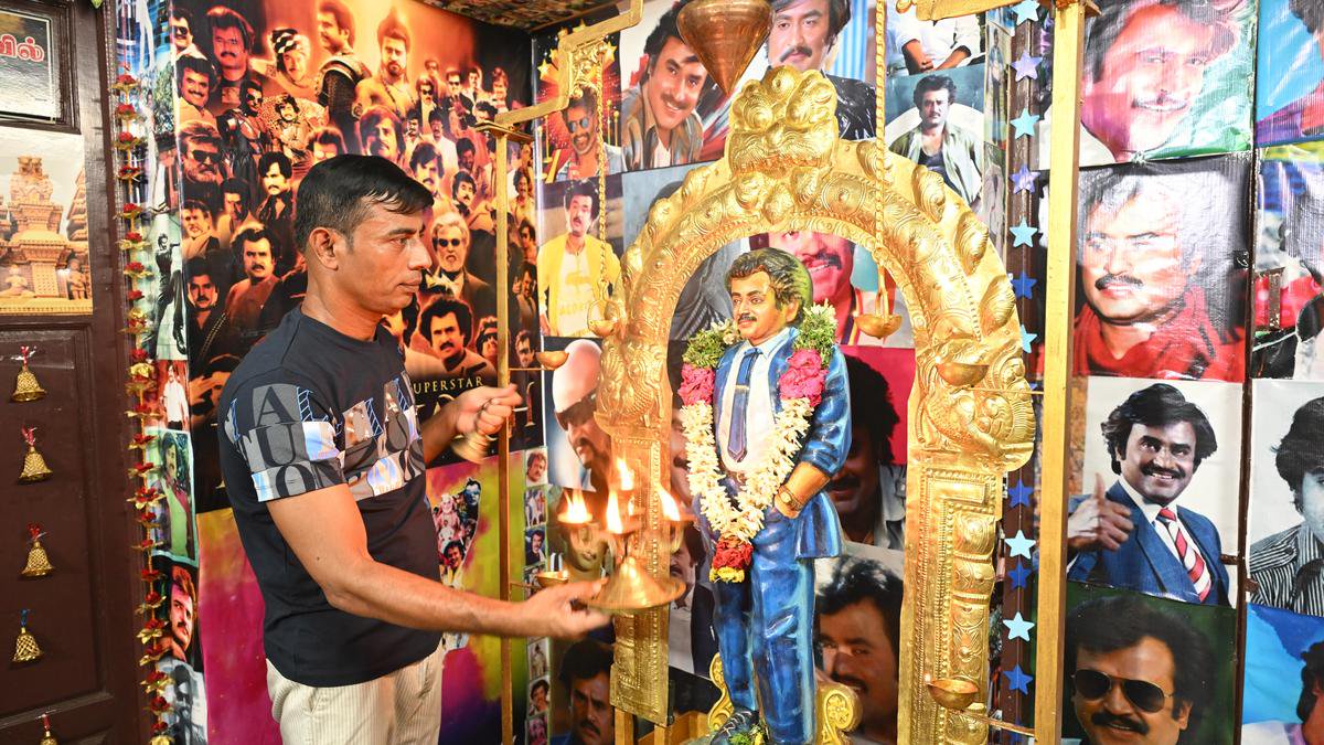 Madurai’s Rajini Temple showcases a Rajinikanth-themed kolu