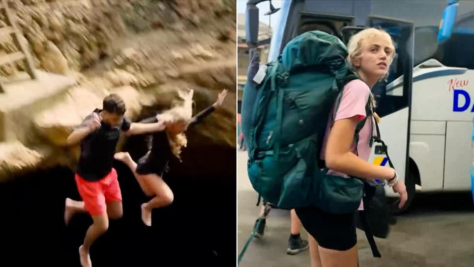 Princess and Junior Andre pore over map in Race Across The World