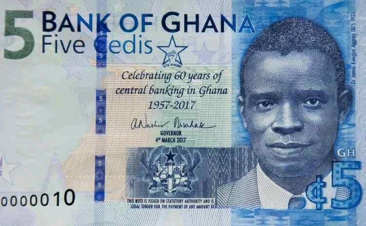 The Name of The Man on The New GH¢5 Note