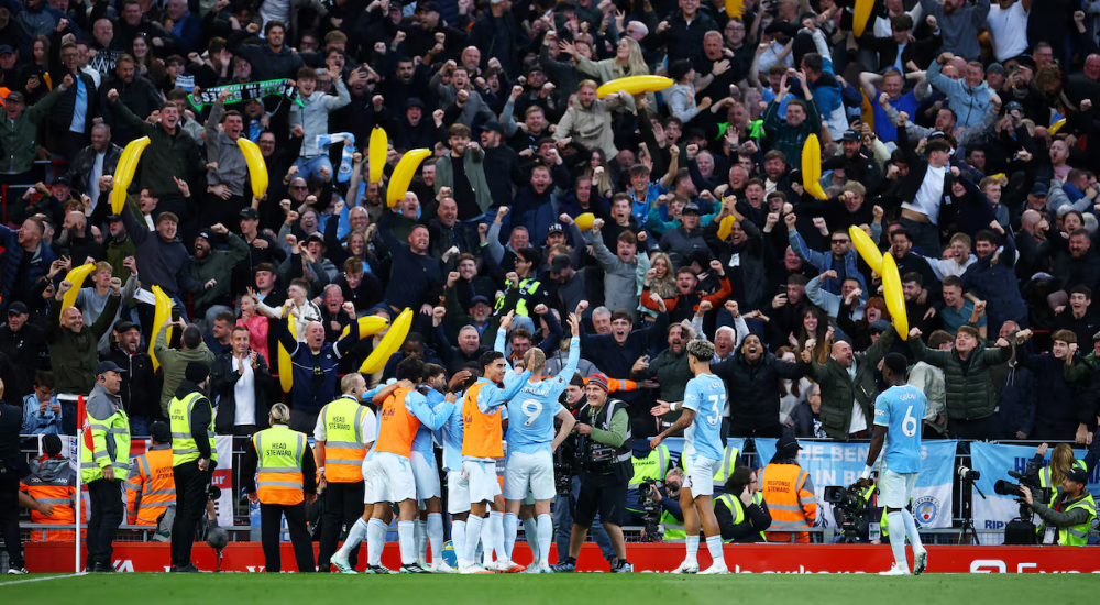 Man City Defy Relegation Fears, Thrash Liverpool 3-0 At Anfield
