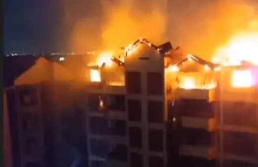 Fire Engulfs Five-storey Apartment Building in Ongata Rongai