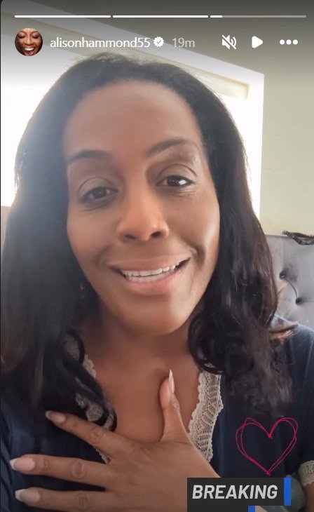 Alison Hammond confirms diagnosis for live TV health scare after hospital discharge