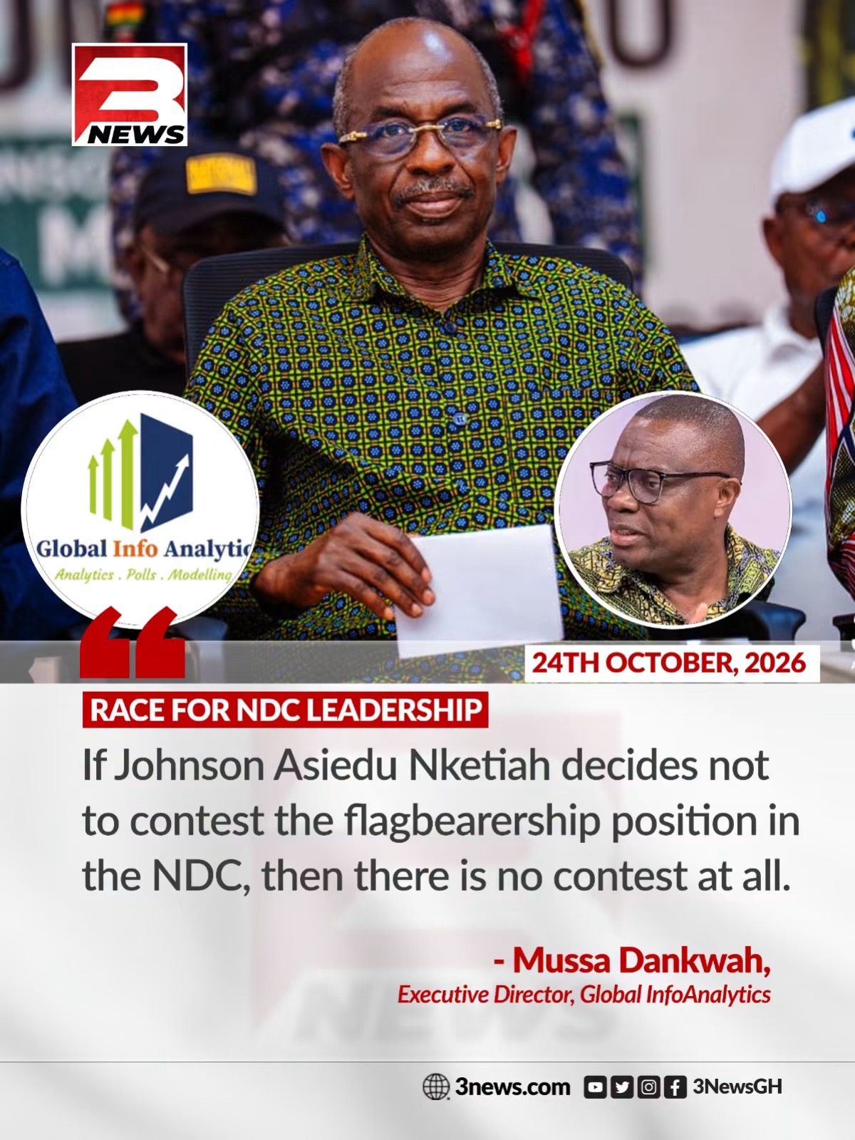 If Asiedu Nketia Decides Not To Contest The Flagbearership Position In NDC Then There Is No One