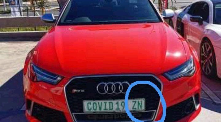 What does ZN stand for on South African personalized car number plates