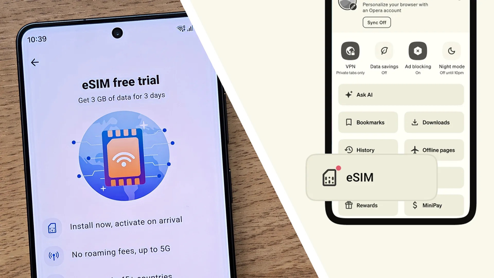 Opera is giving Android users 3GB of travel eSIM data for free — I tried it and the perk couldn’t be easier to set up