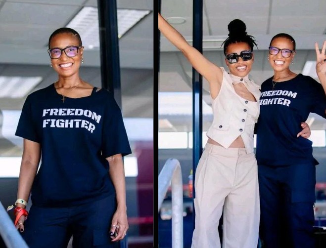 Duduzile Zuma-Sambudla Takes A Seat In EFF Red At Orlando Stadium — Soweto Watches