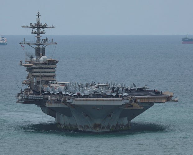 USS Lincoln carrier to return to port in San Diego after record-breaking deployment – US politics live