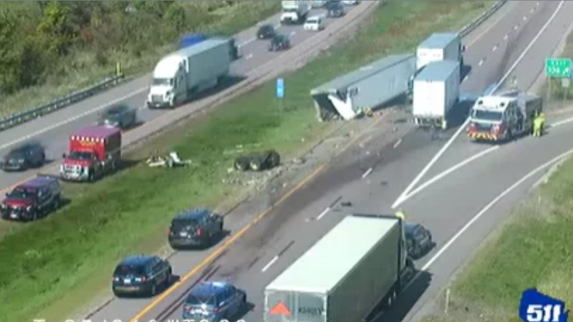 Traffic Alert: All lanes on WB I-90/94 closed near Portage due to crash