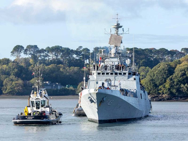 INS Trishul arrives at Plymouth for Exercise Konkan 2026