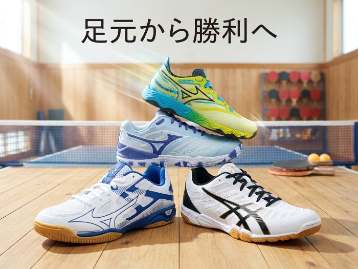 卓球シューズ特集 : パフォーマンスを引き上げるシューズ選び