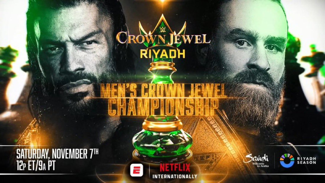Roman Reigns vs. Sami Zayn Set For WWE Crown Jewel