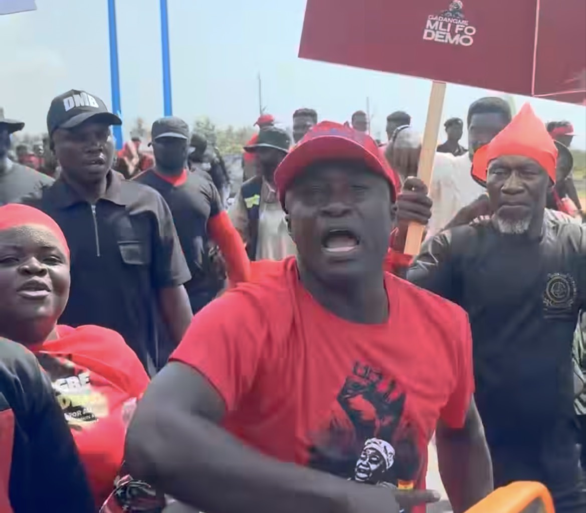 Ghanaians React As KOKA Was Seen Among The Protesters Protesting Against La Beach Demolition