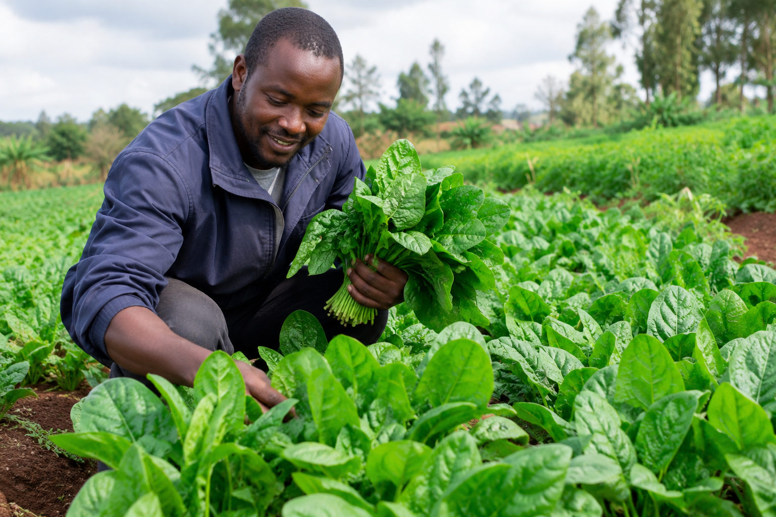 Kenyan Farmer Reveals How One Acre of Spinach Can Generate KSh600,000