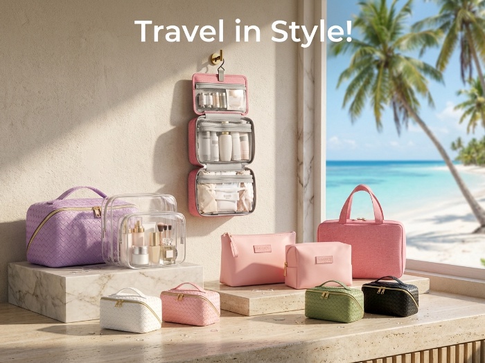 Perfect Travel Companions: Must-Have Makeup and Toiletry Bags