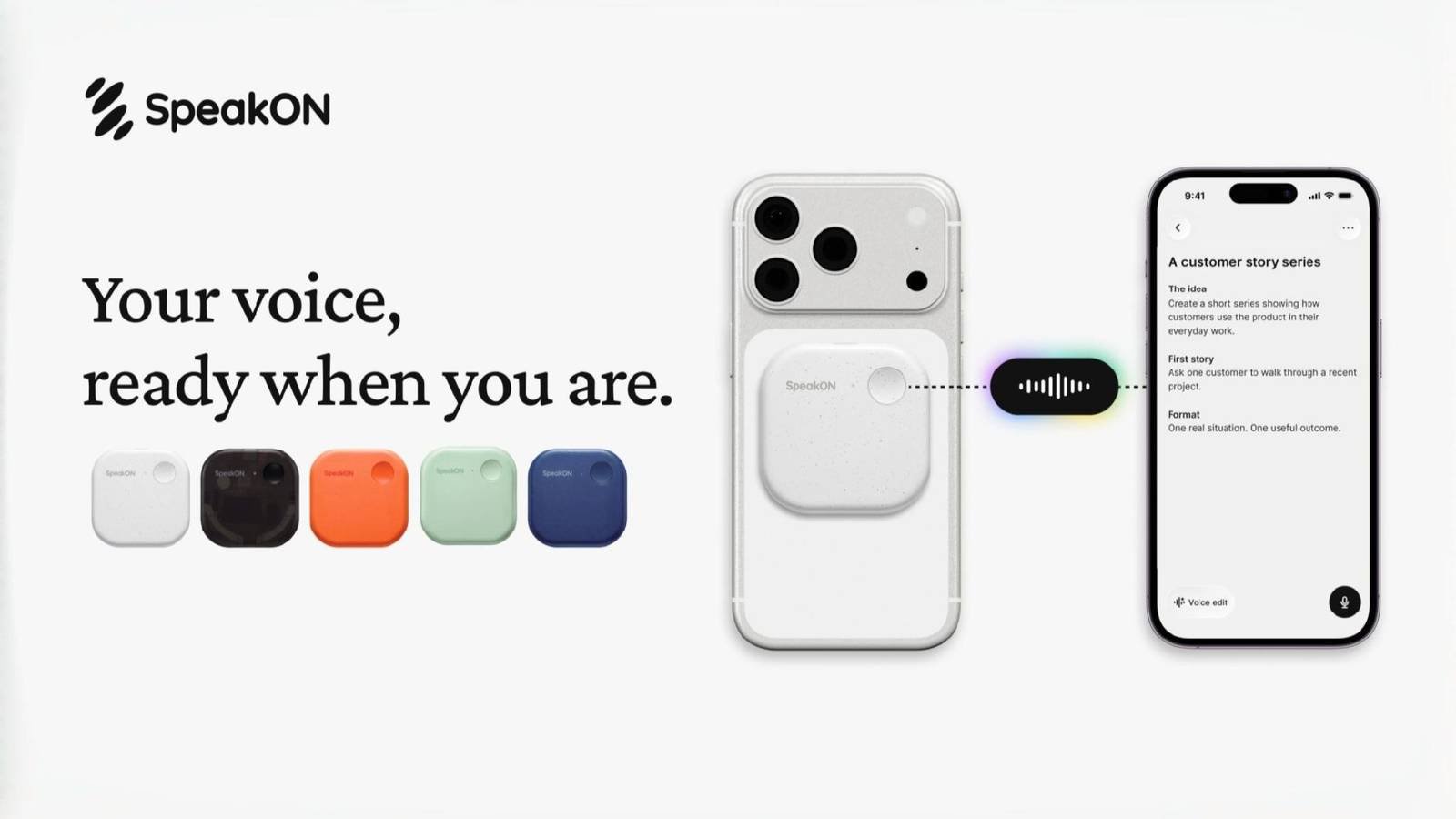 SpeakON’s MagSafe AI communicator turns spoken ideas into action