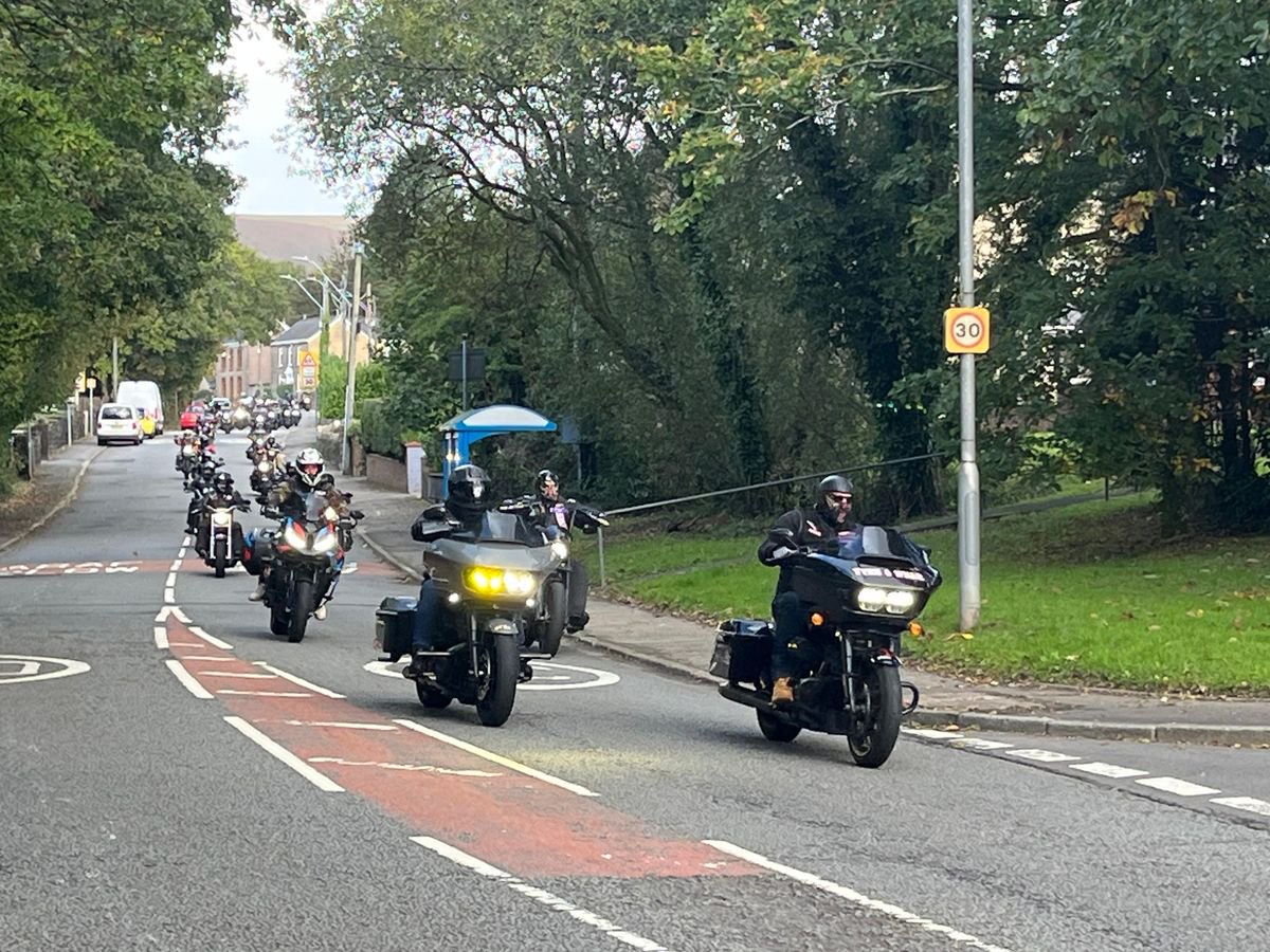 A thousand bikers in convoy across south Wales in tribute to one of their own
