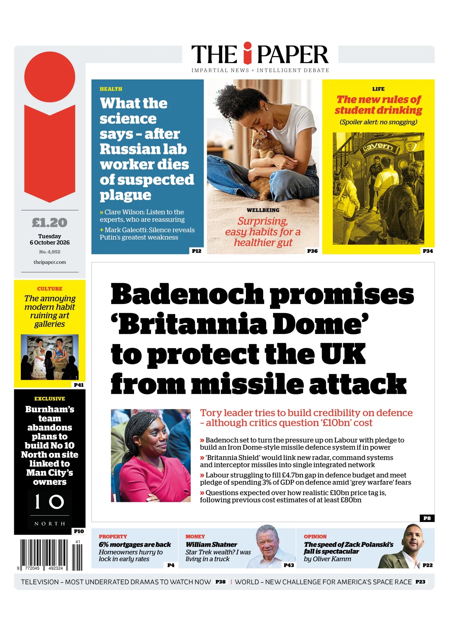 Badenoch’s ‘Britannia Dome’ and ‘King tells Andrew ‘I won’t fund court fight”