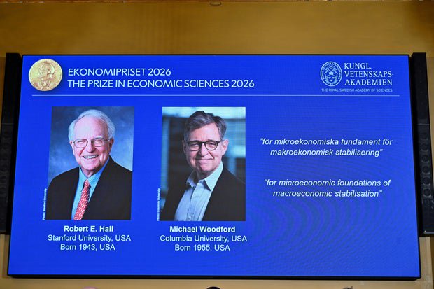 Nobel Prize in economics goes to 2 Americans for work helping to manage economic shocks