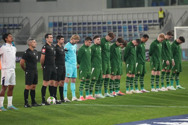 Ireland refuse handshake with Israel and don armbands in Nations League tie
