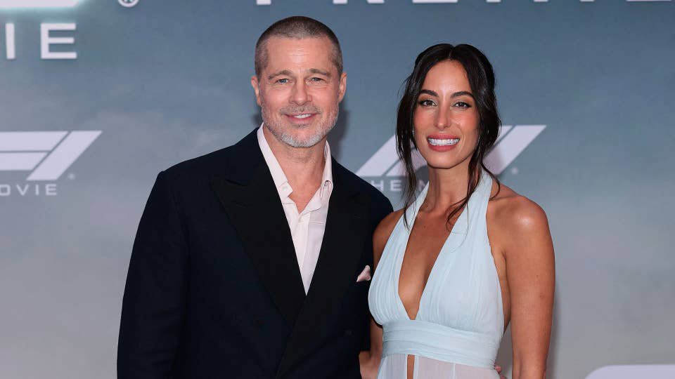 Brad Pitt’s girlfriend Ines de Ramon stuns in daring skin-tight leather pants during date night