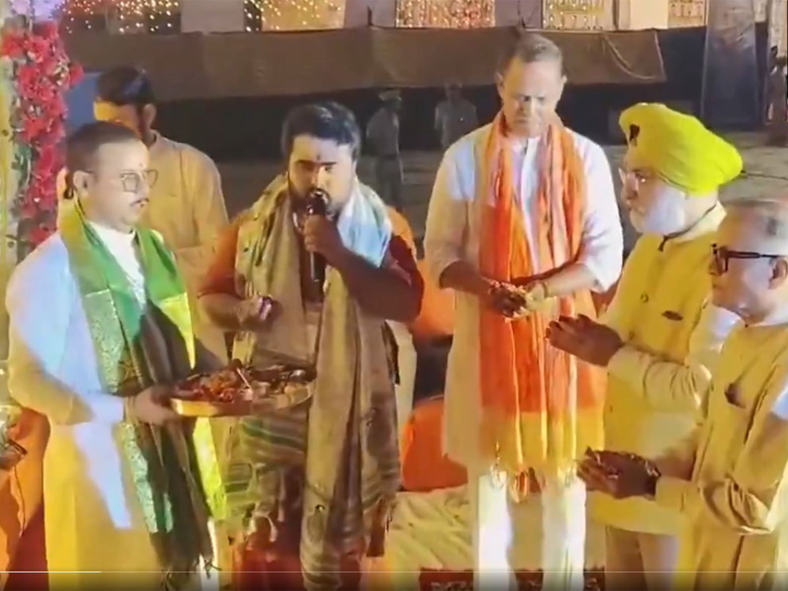 Delhi Lieutenant Governor Taranjit Singh Sandhu, along with Minister Ravinder Indraj Singh, attends Ramlila in Rohini