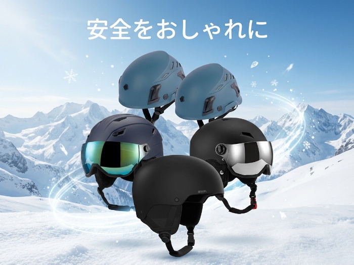 スタイリッシュ＆機能的なヘルメットで安全を確保！