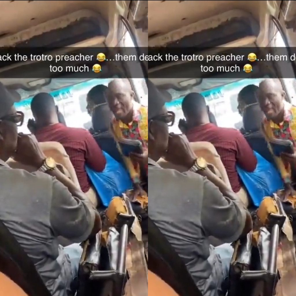 “Get Down!” – Trotro Passenger Angrily Orders Preacher Off Vehicle Before He Could Start Preaching