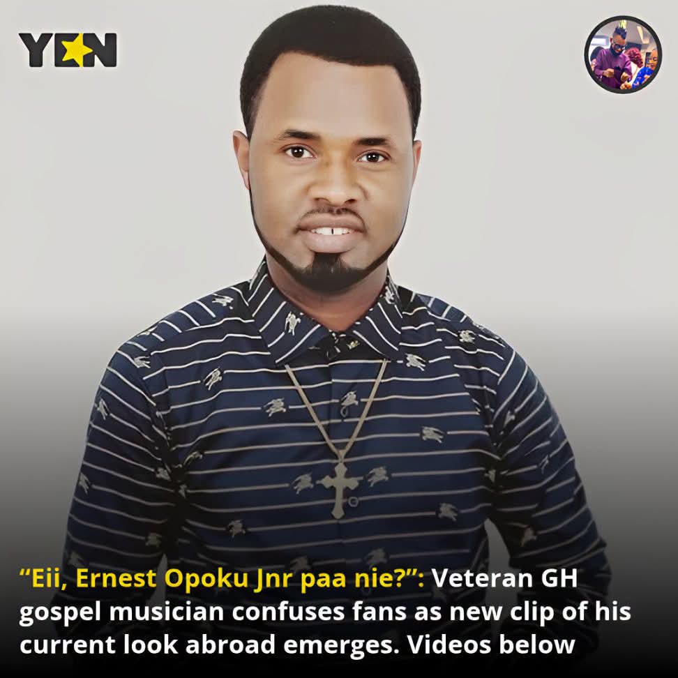 Veteran Gospel Musician Ernest Opoku Jnr Spotted Abroad, Sparks Online Reactions