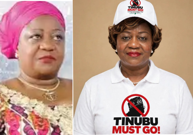 Reactions As Onochie Is Seen Wearing Tinubu Must Go Shirt Following The Arrest Of 5 People In Borno
