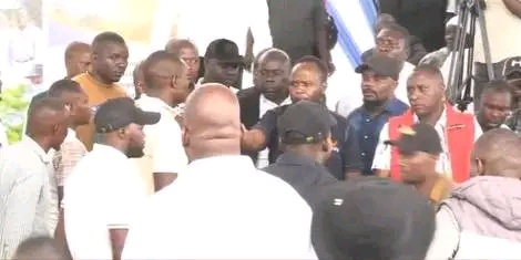 Security Forced to Intervene Amid Chaos as Natembeya Lectures Ruto Ally Badly During Kiminini Burial